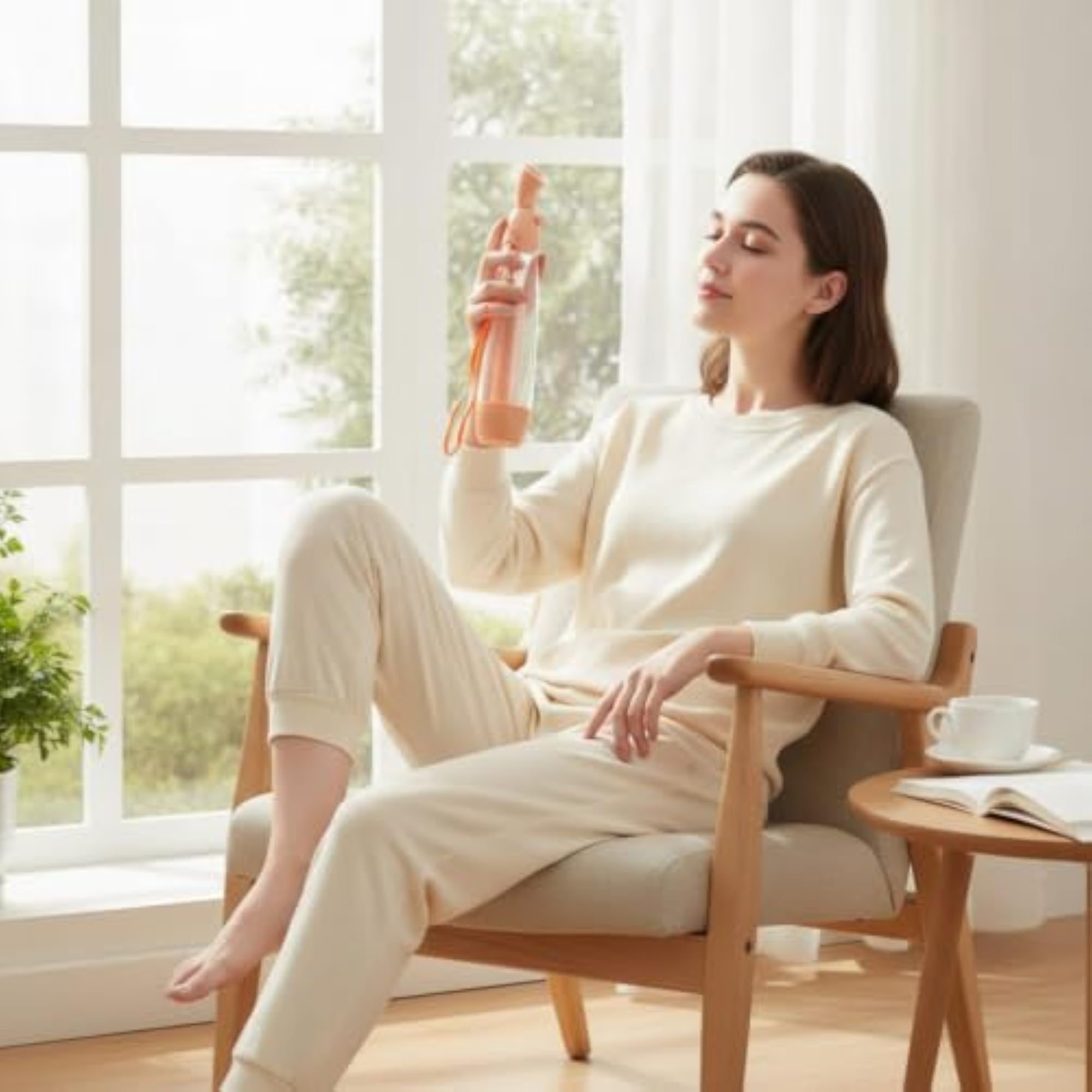 Portable Handheld Pressurized Spray Bottle, Orange
